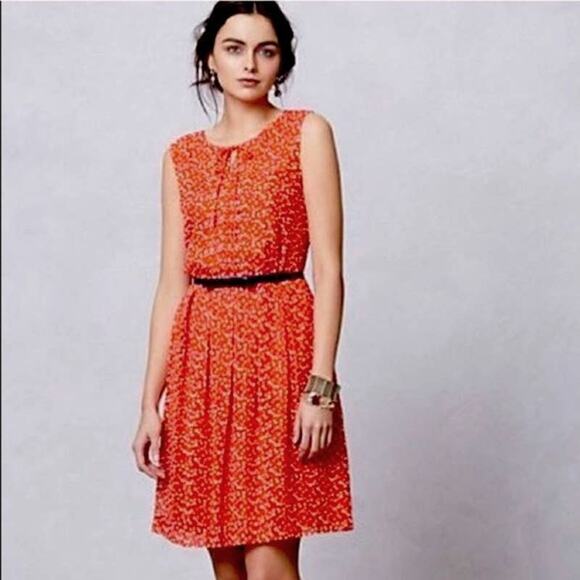 Anthropologie Hi There by Karen Walker Polka Dot Dress Anthropologie 14 Retro - Picture 1 of 13